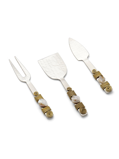 Mother-of-Pearl & Steel Cheese Tools