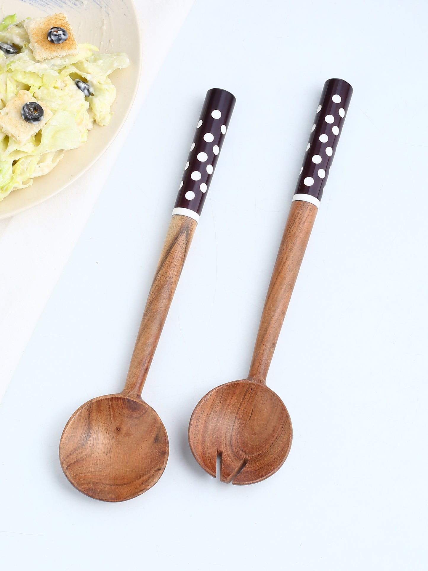 Resin & Wood Salad Set