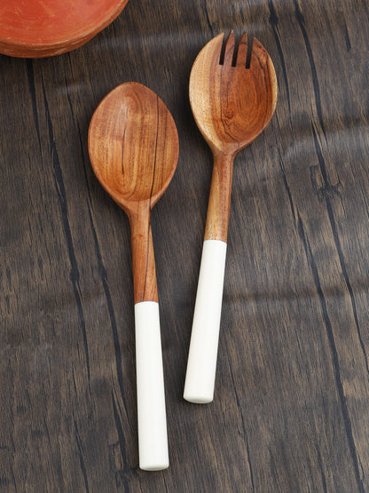 Resin & Wood Salad Set