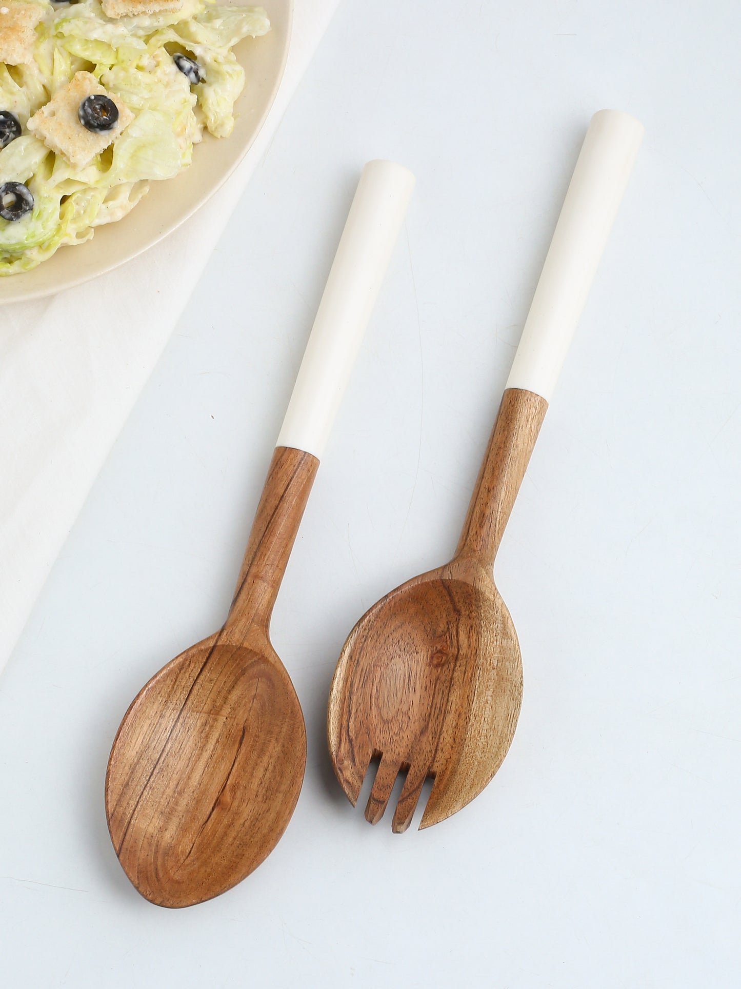 Resin & Wood Salad Set