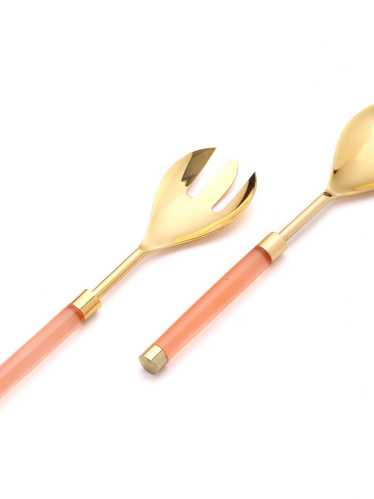 Gold Plated Metal & Resin Salad Set