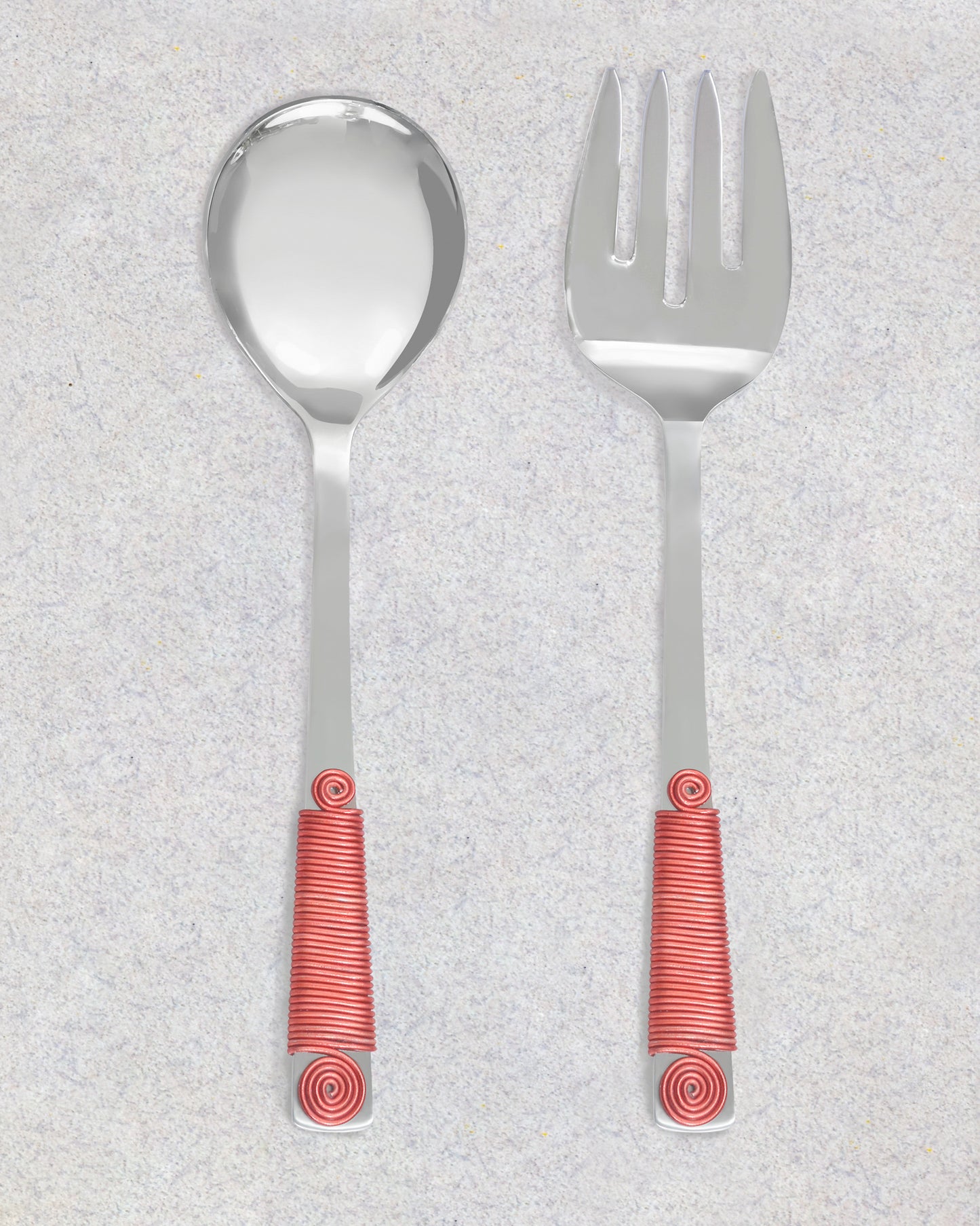 Wrapped in Red Salad Server Set
