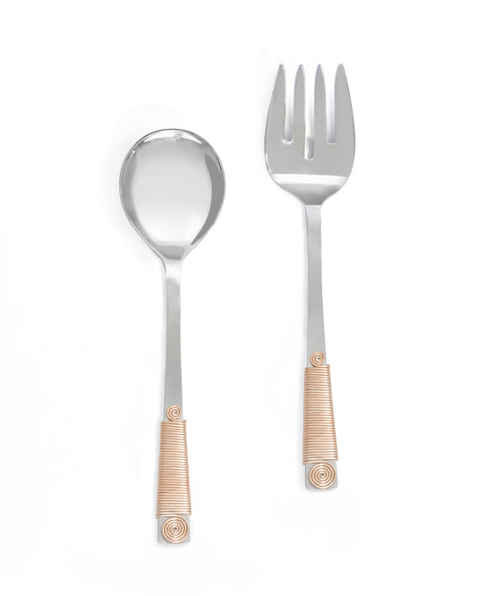 Rose Gold Wrapped Salad Server Set