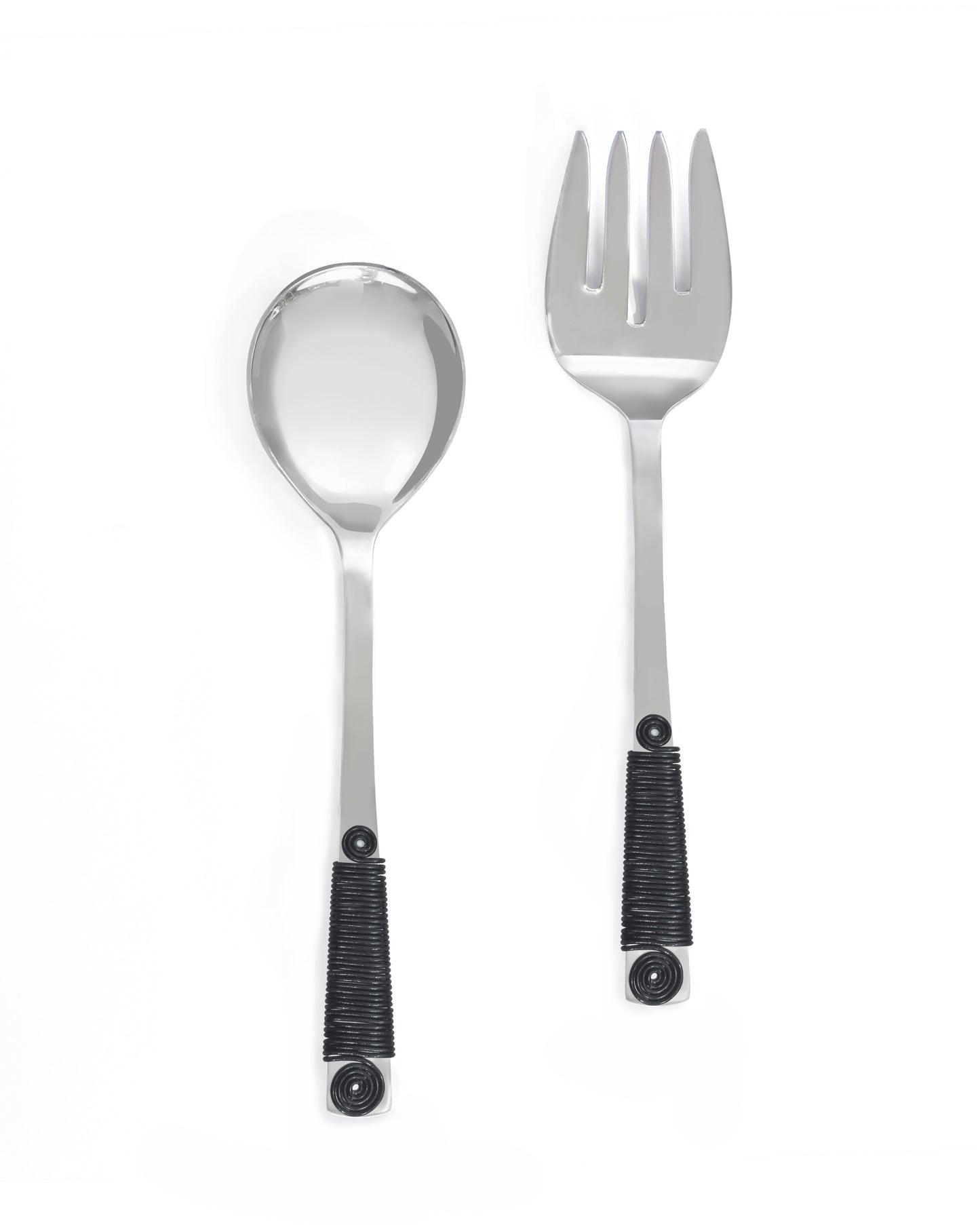 Wrapped in Black Salad Server Set