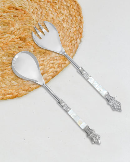 Pearl Tile Salad Server Set