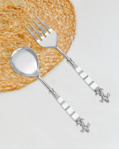 Pearlescent Salad Server Set