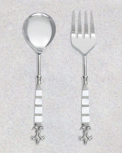 Pearlescent Salad Server Set