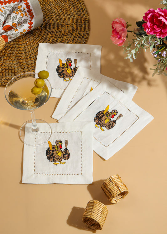 Thanksgiving Turkey Cocktail Napkins