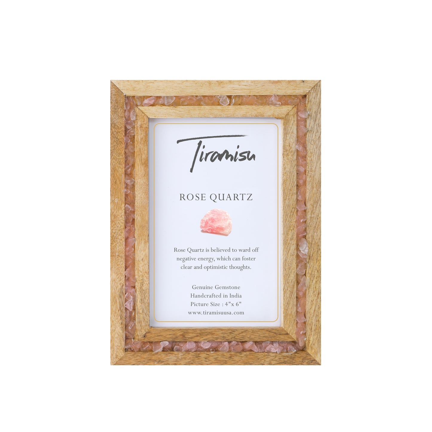 Pink Moonglow Rose Quartz Picture Frame