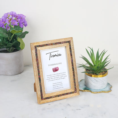 Winking Pink Tourmaline Picture Frame