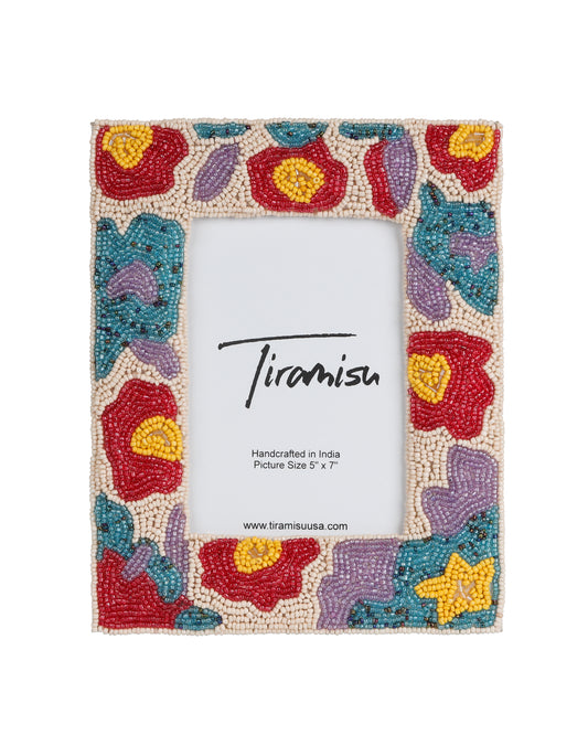 Tiramisu Vibrant Vue Beaded Spectrum 5 x 7 Picture Frame