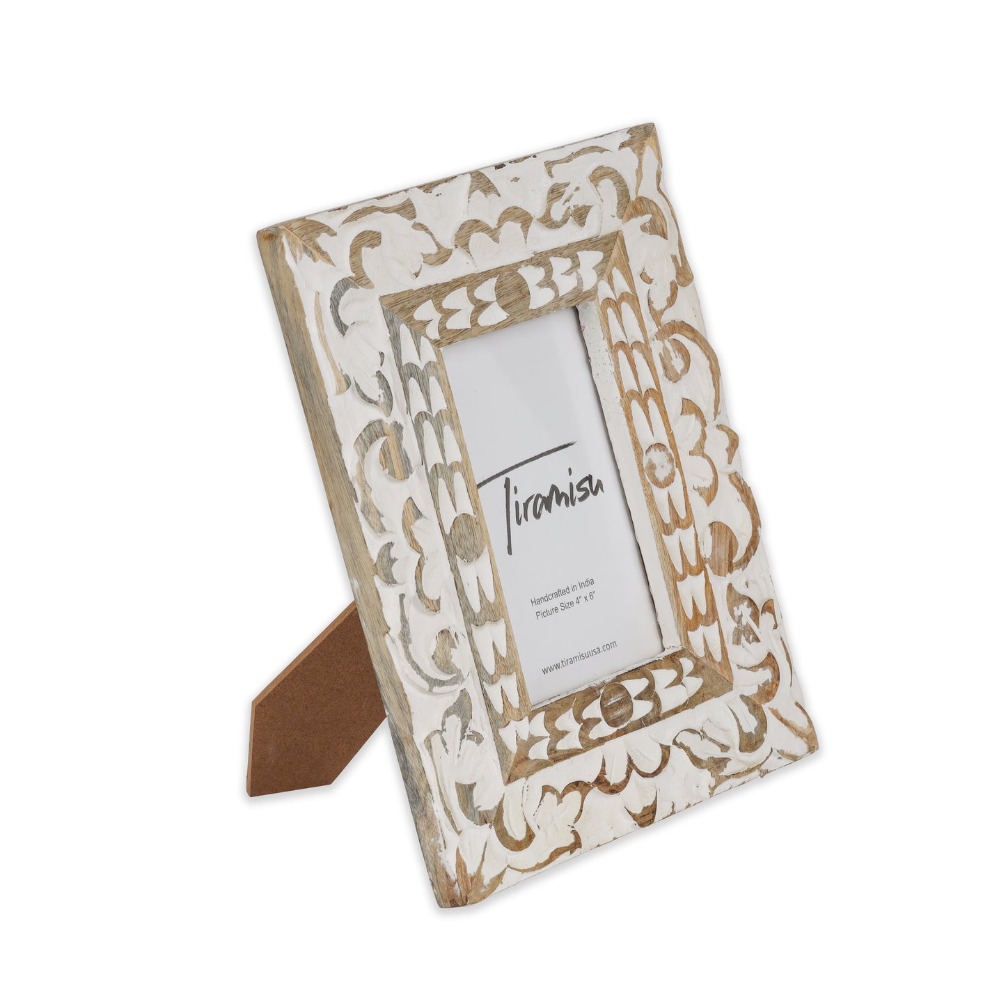 Royal Crest Wood Carving Photo Frame