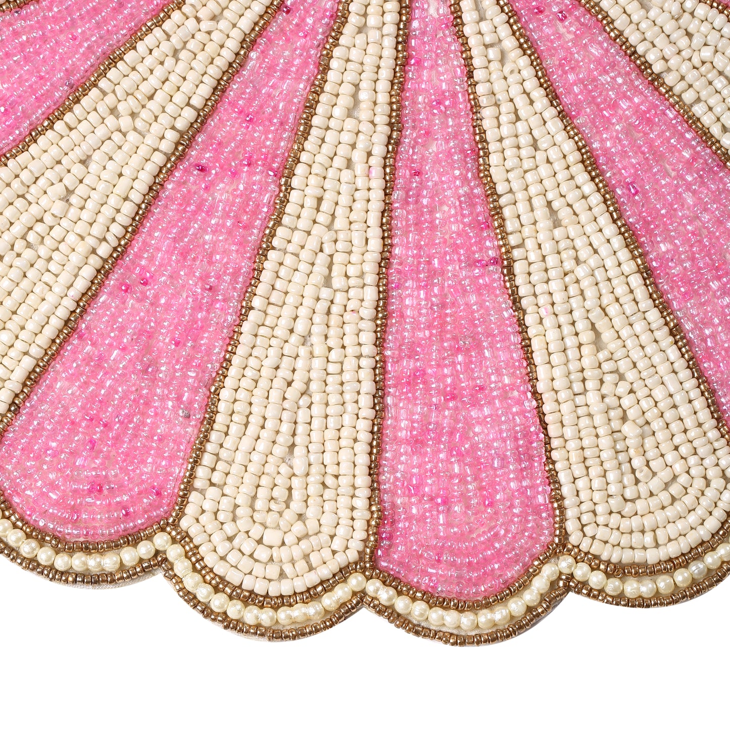 Pink Scalloped Beaded Placemat