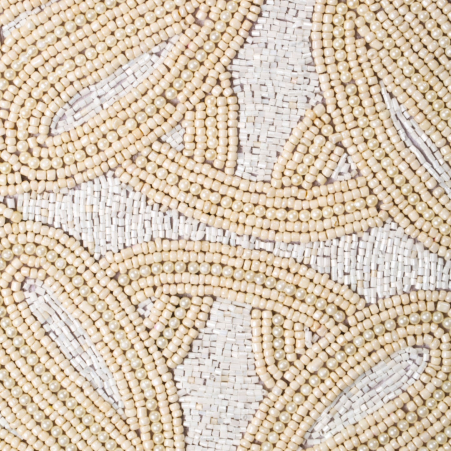 Ivory Abstarct Beaded Placemat