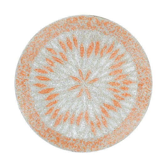 Tiramisu Pop of Peach Beaded Placemat