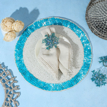 Azure Halo Beaded Placemat