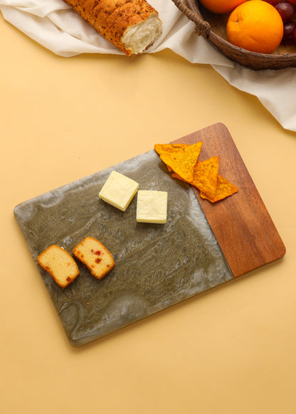 Brown Resin & Wood Cheese Board
