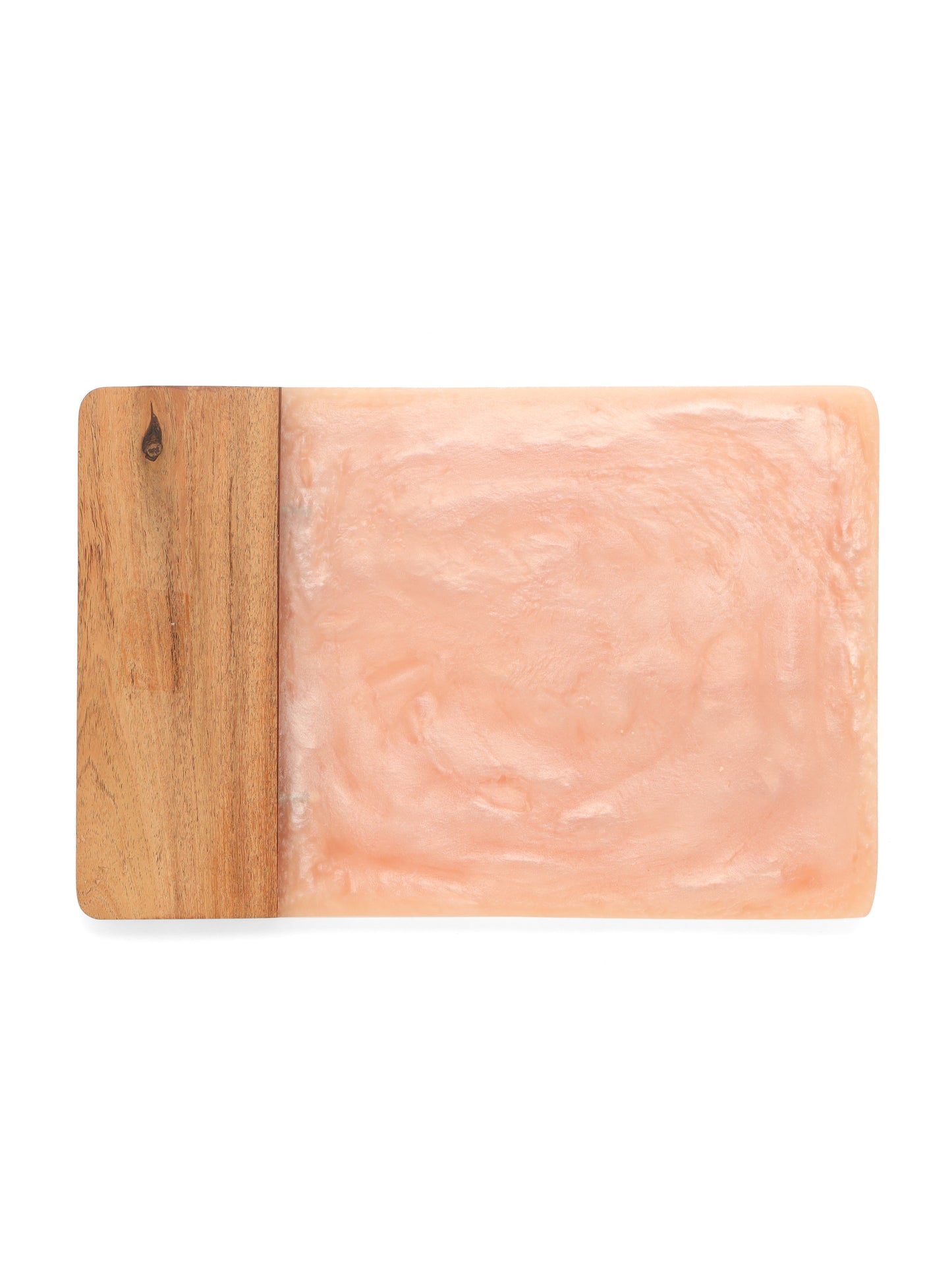 Pink Resin & Wood Cheese Board