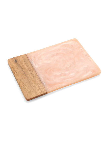 Pink Resin & Wood Cheese Board