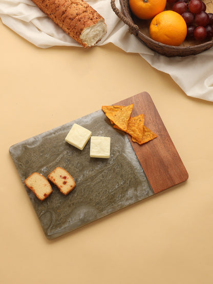 Brown Resin & Wood Cheese Board