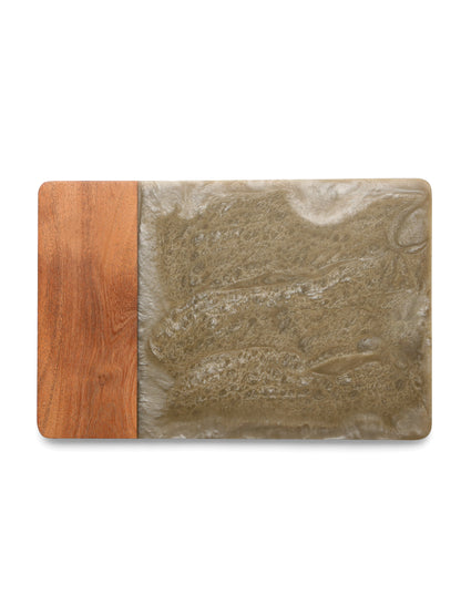Brown Resin & Wood Cheese Board