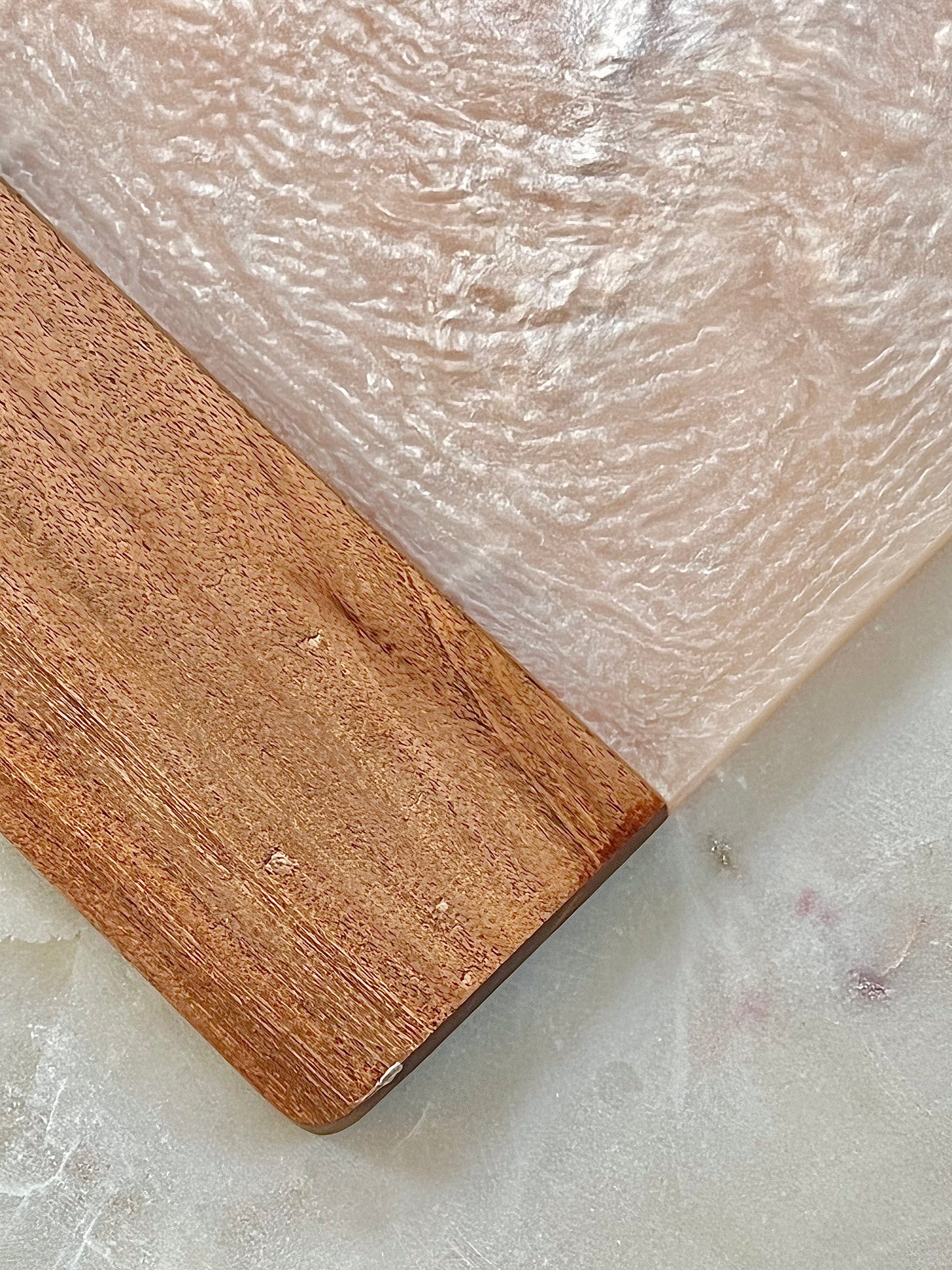 Ivory Resin & Wood Cheese Board