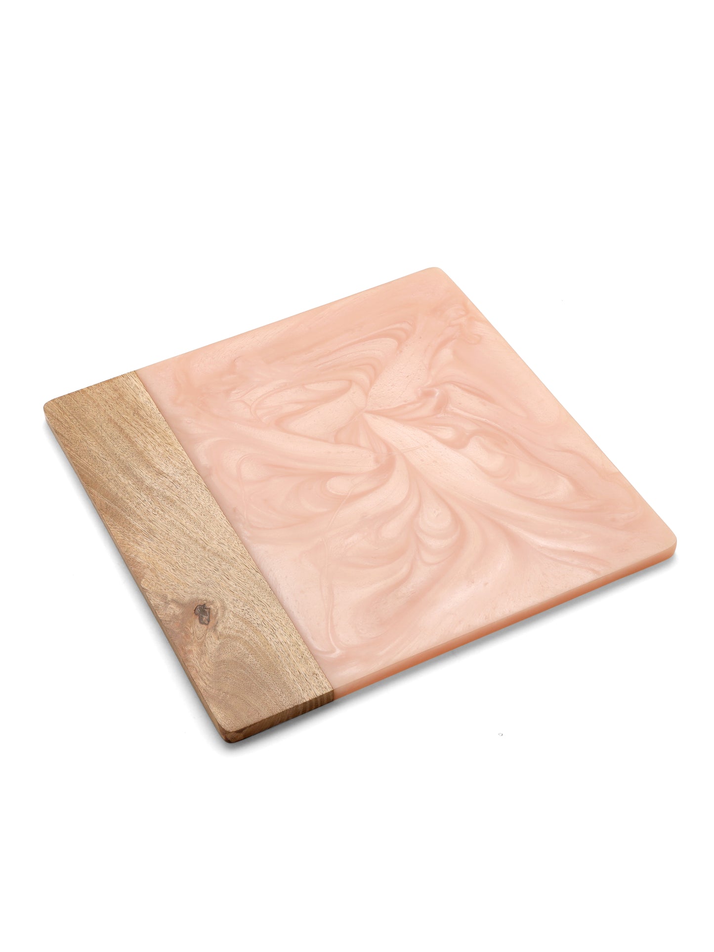 Pink Resin & Wood Cheese Board