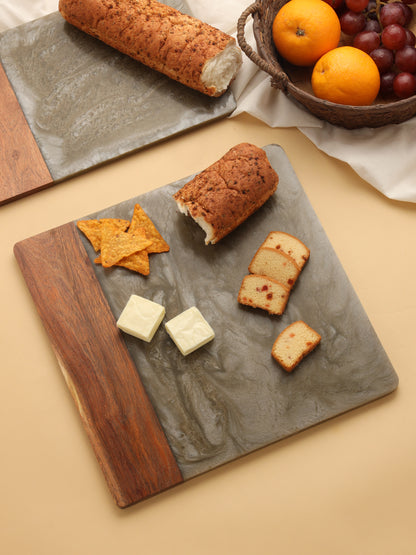 Brown Resin & Wood Cheese Board