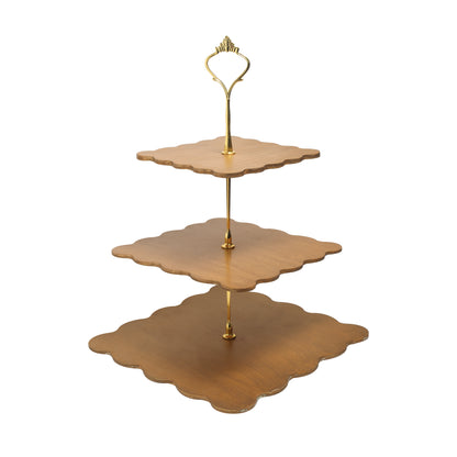 Tiramisu Three-Tier Resin Dessert Stand