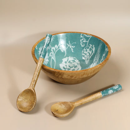 Regal Blossom Salad Bowl With Salad Servers