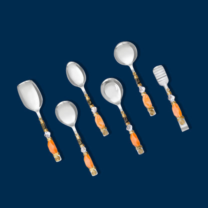 Sunset Glow Serving Spoons (Set Of 6)