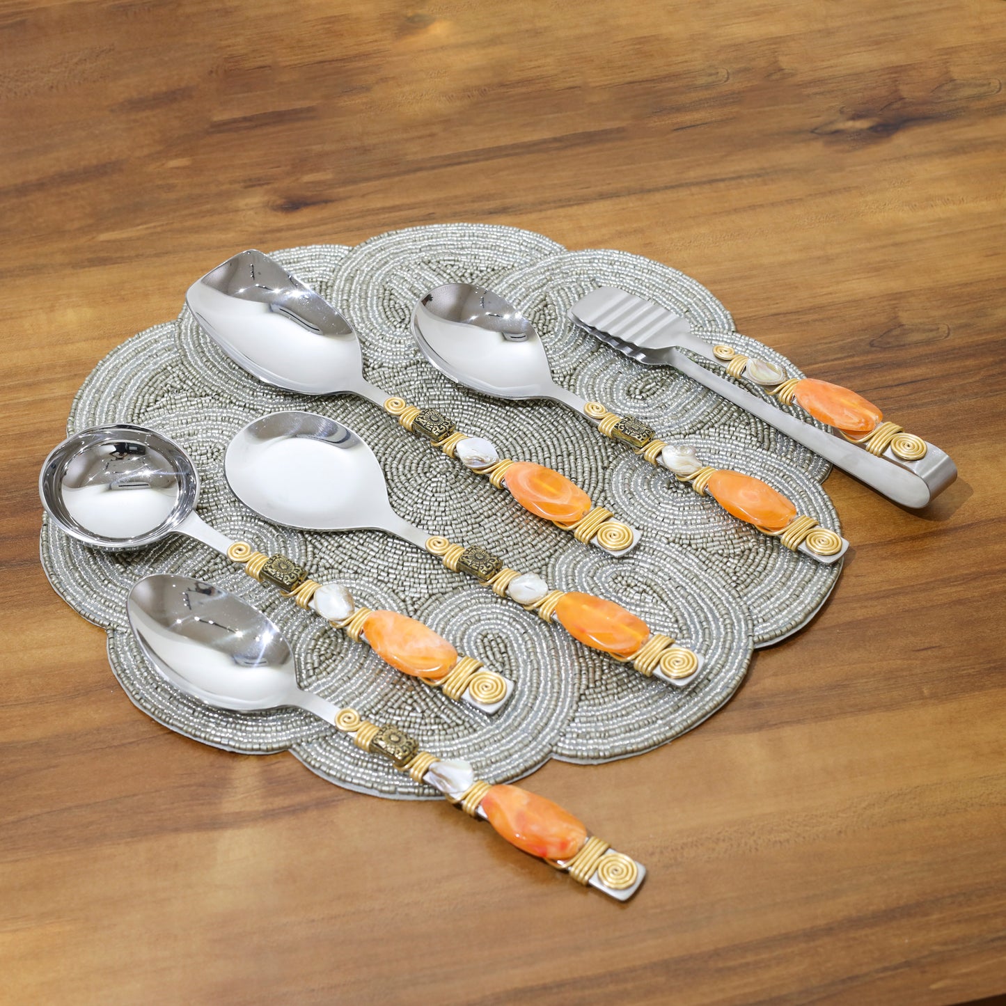 Sunset Glow Serving Spoons (Set Of 6)