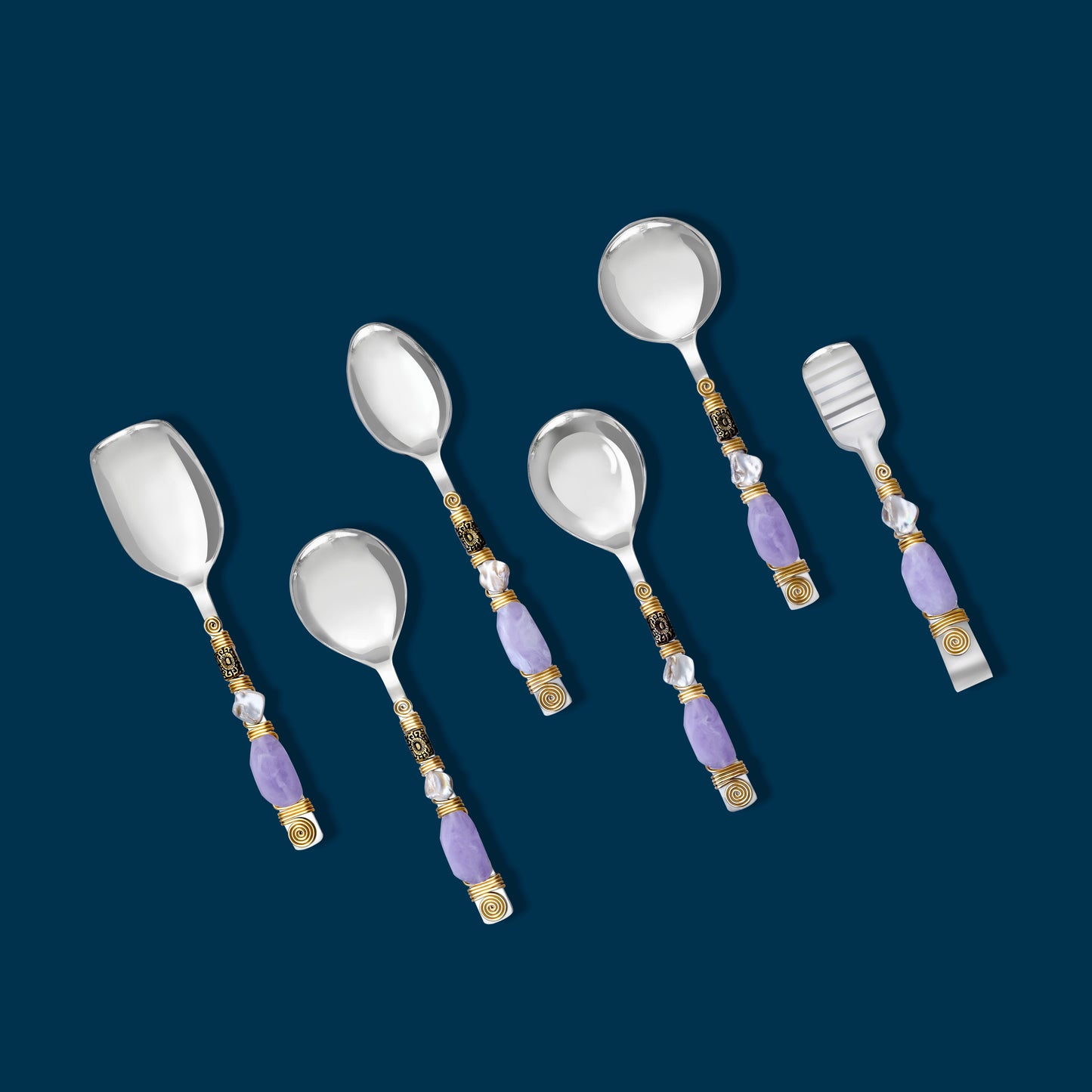 Lilac Serving Spoons (Set Of 6)