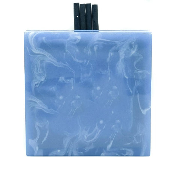 Cavendish Minaudiere- Light Blue Resin