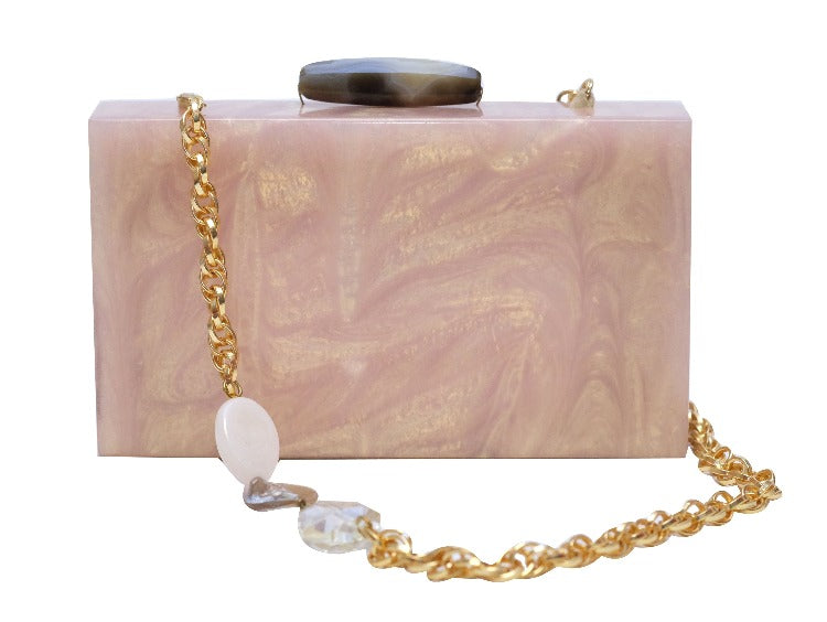 Breaker Bay Minaudiere - Pink & Gold