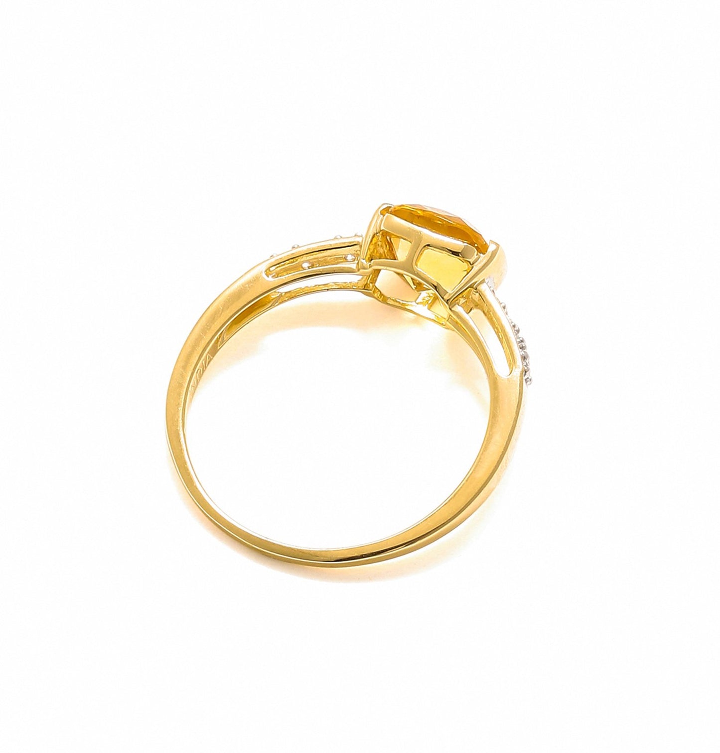 Tiramisu 1.43 Ct Citrine Solid 10k Yellow Gold Ring Jewelry
