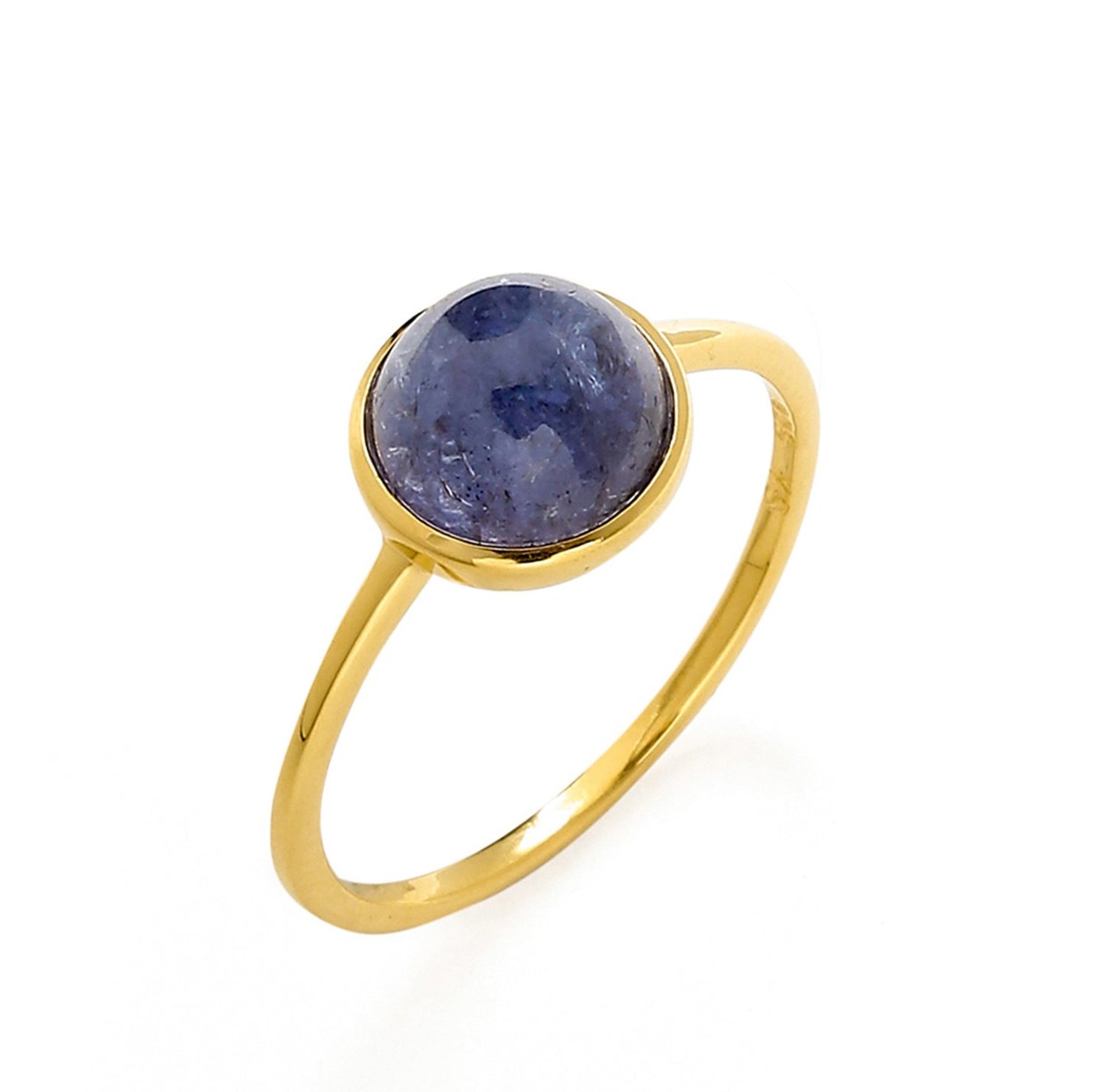 Tiramisu Tanzanite Solid 10k Yellow Gold Ring Jewelry