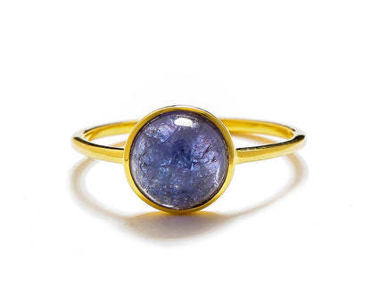 Tiramisu Tanzanite Solid 10k Yellow Gold Ring Jewelry