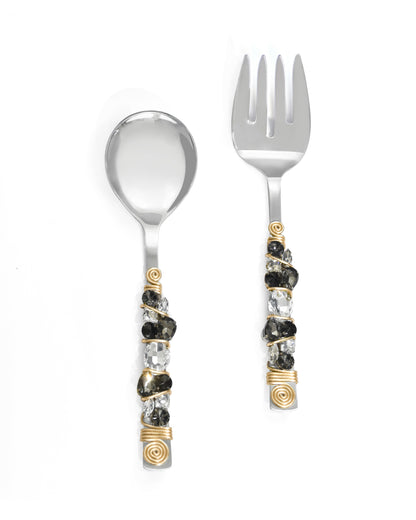 Crystal Radiance Salad Server Set