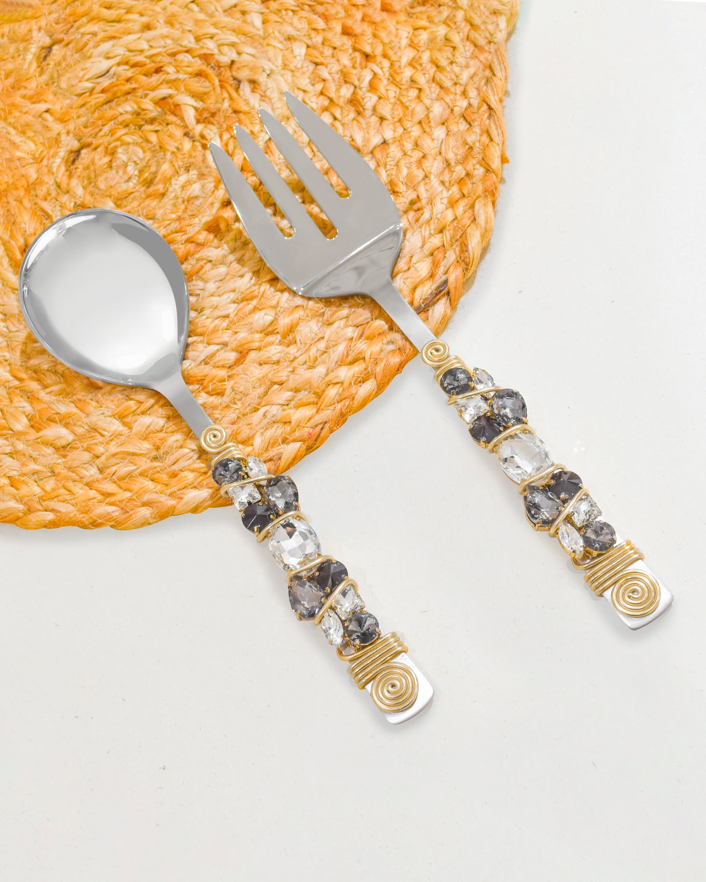 Crystal Radiance Salad Server Set