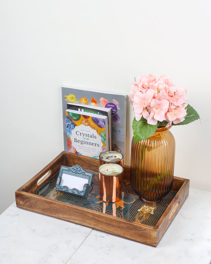 Safari Lion Resin And Wood Decorative Trays- Set of 3