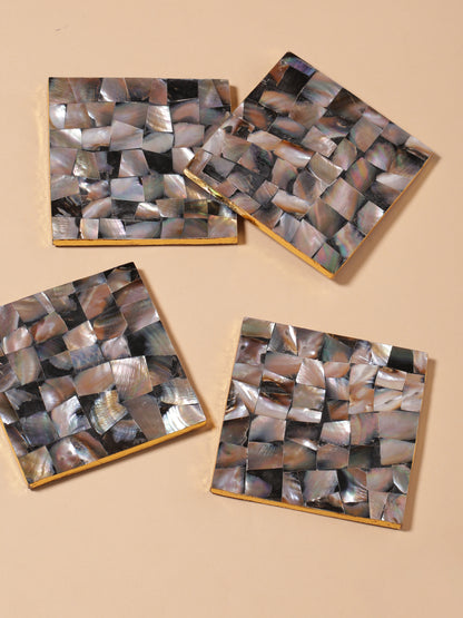 Tiramisu Set of 4 Mother Of Pearl Coasters