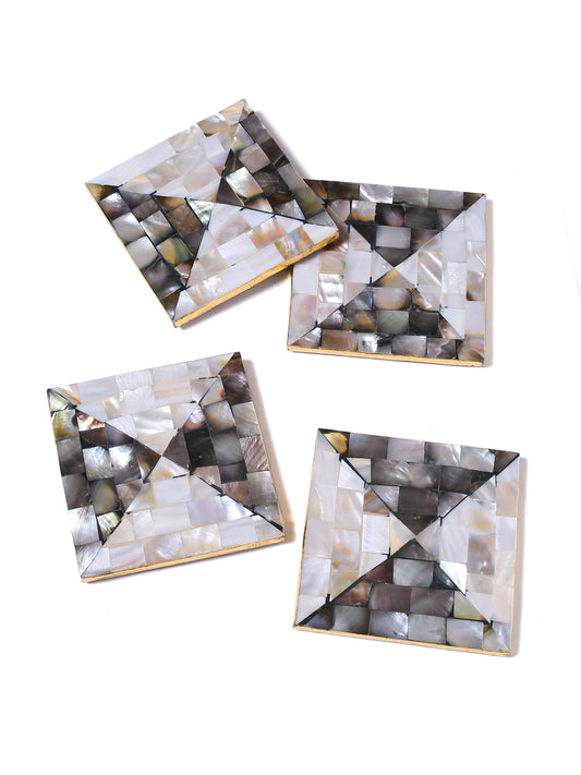 Tiramisu Set of 4 Mother of Pearl Coasters