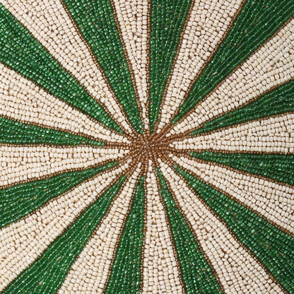 Green Scalloped Beaded Placemat